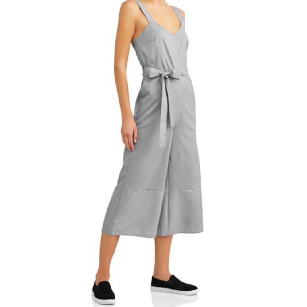 NWOT LUCCA COUTURE Women's Naples Contrast Hem Sleeveless Jumpsuit sz L